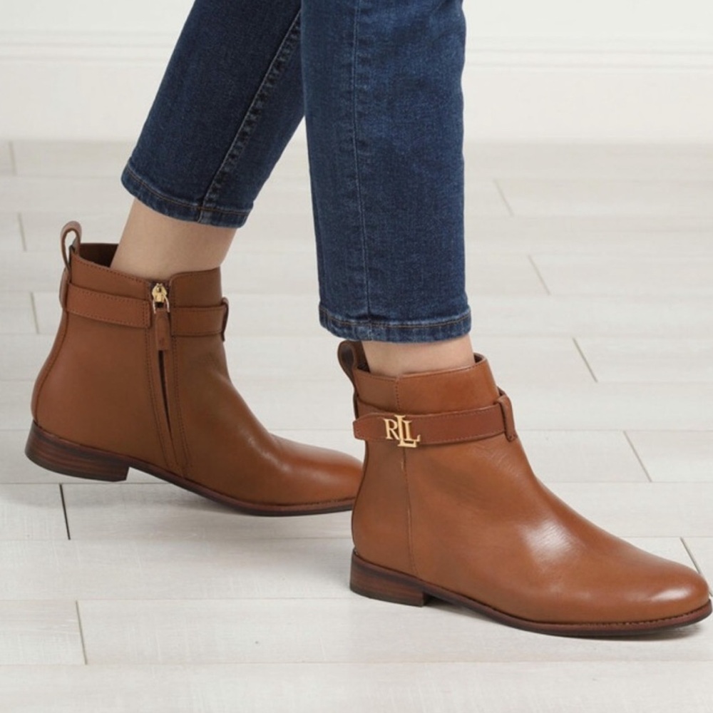 LAUREN Ralph Lauren Briele Bootie Brown Sz 8.5